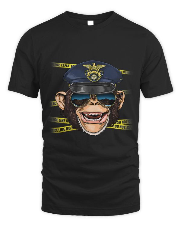 Chimpanzee Police Great Ape Chimp Primate Animal Lover 32
