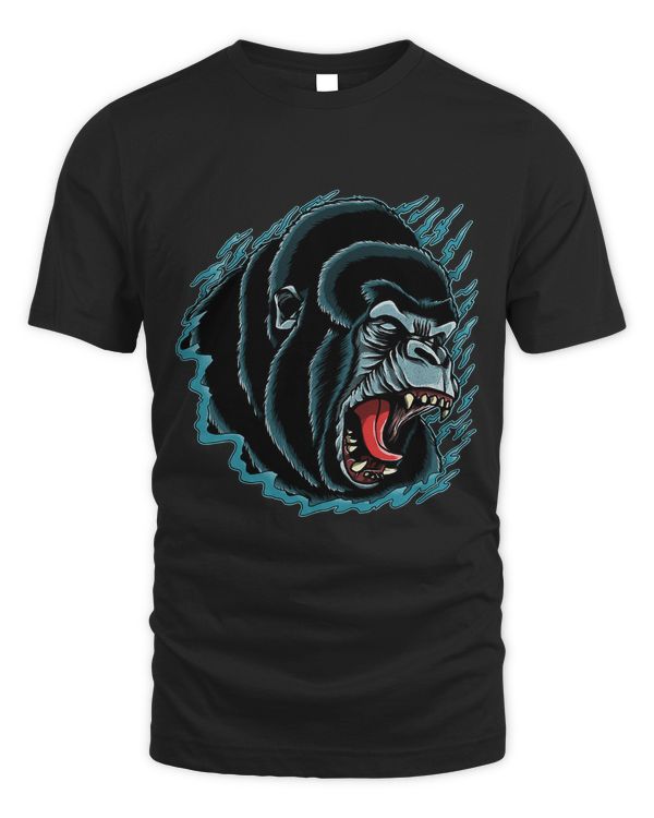 Angry Gorilla Attack Savage Ape Wild Monkey Jungle Animal 199
