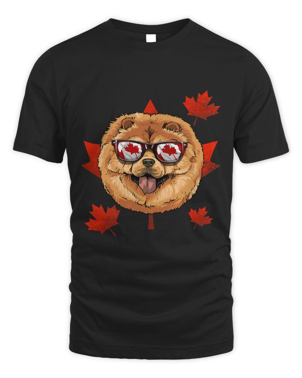 Canadian Chow Chow Dog Maple Leaf Patriotic Canada Flag 329