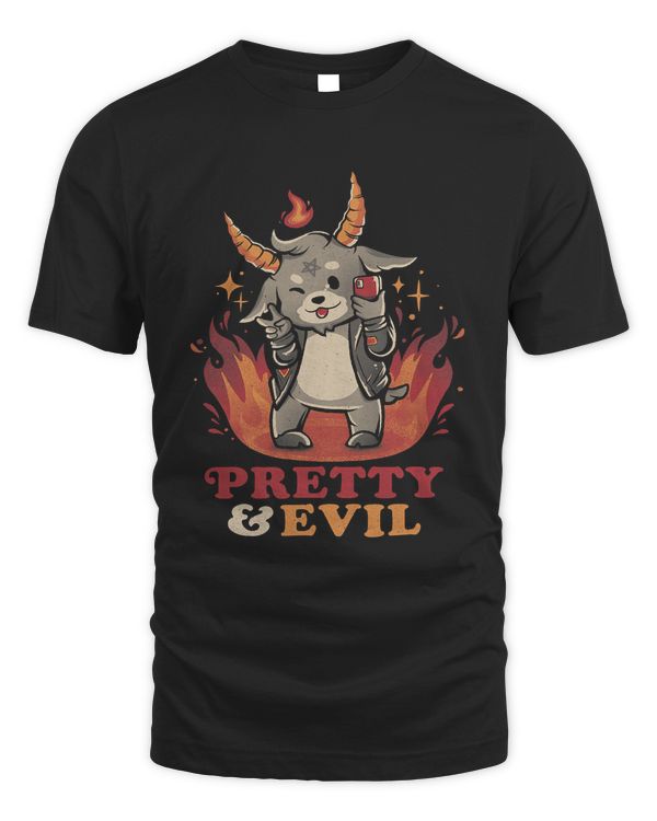Pretty Evil Baphomet Halloween Sarcastic Satanic Goat542