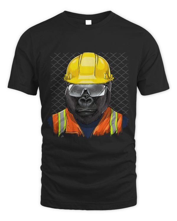 Gorilla Construction Worker Great Ape Gorilla Primate Animal 211