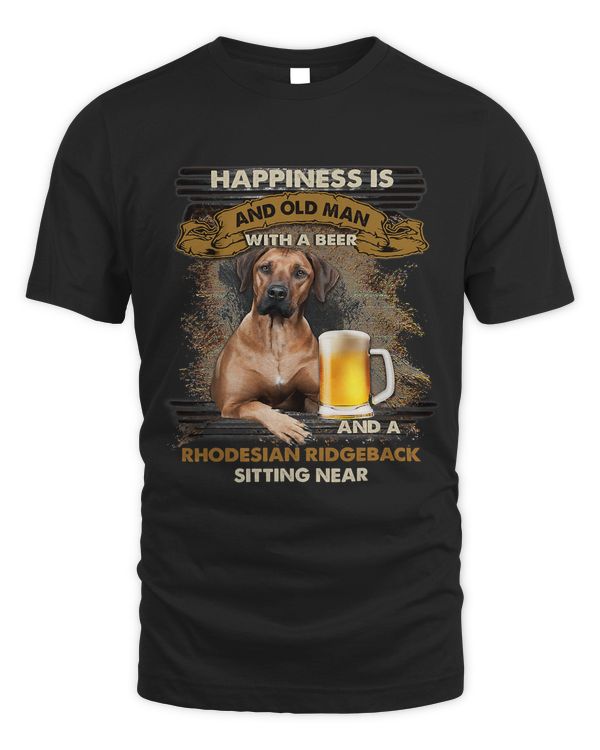 Happiness Is An Old Man With A Beer Rhodesian Ridgeback22