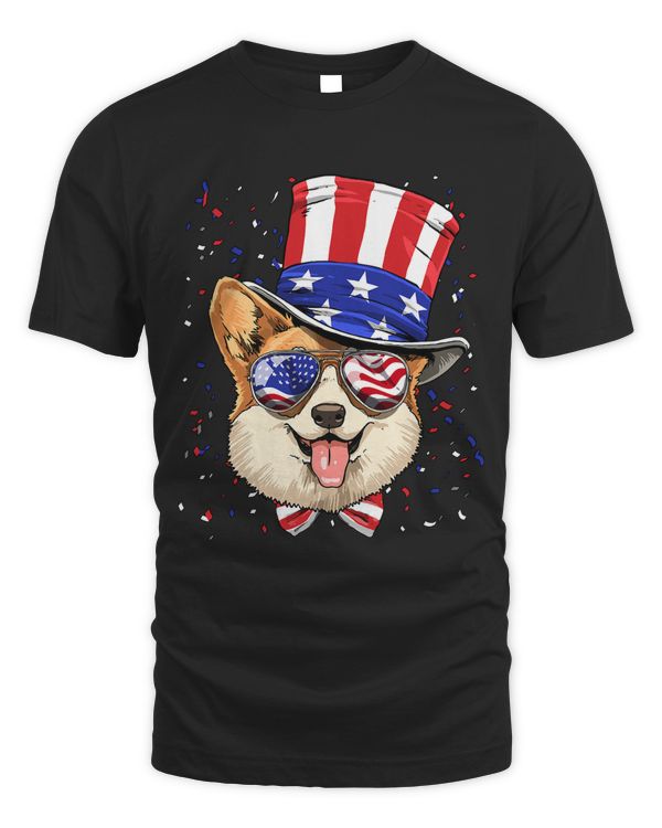 4th of July Patriotic Corgi American USA Flag Corgi Lover 280