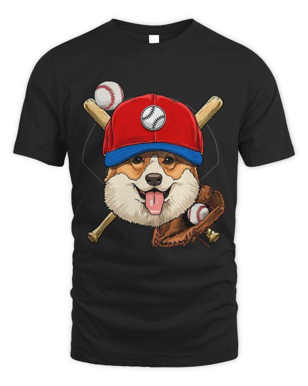 Baseball Player Coaches Corgi Dog Lovers Pitcher Catcher256