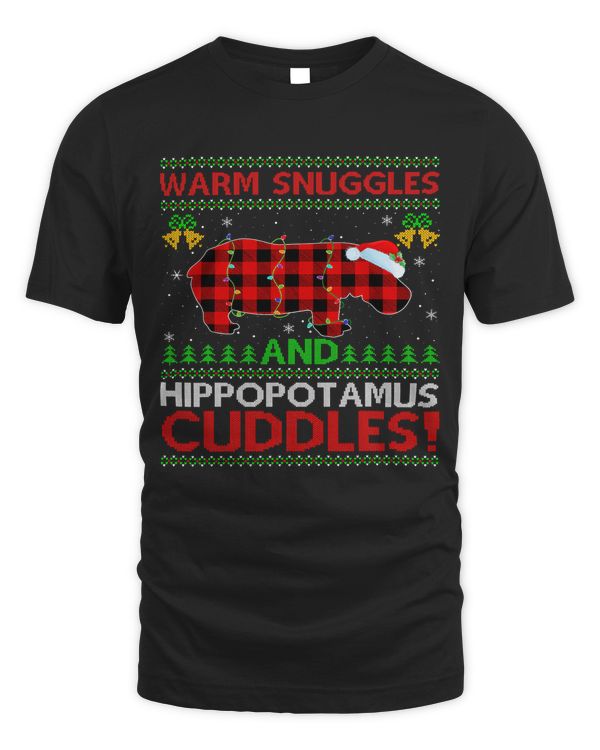 Hippopotamus Warm Snuggles And Hippopotamus Cuddles Ugly Hippo Christmas 310 Hippo