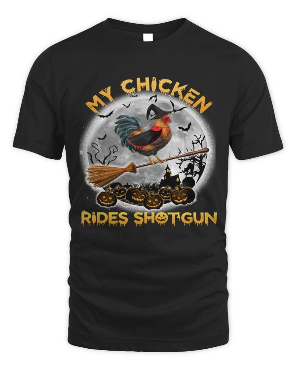 Chicken Chick Rides Shotgun 102 Rooster Hen