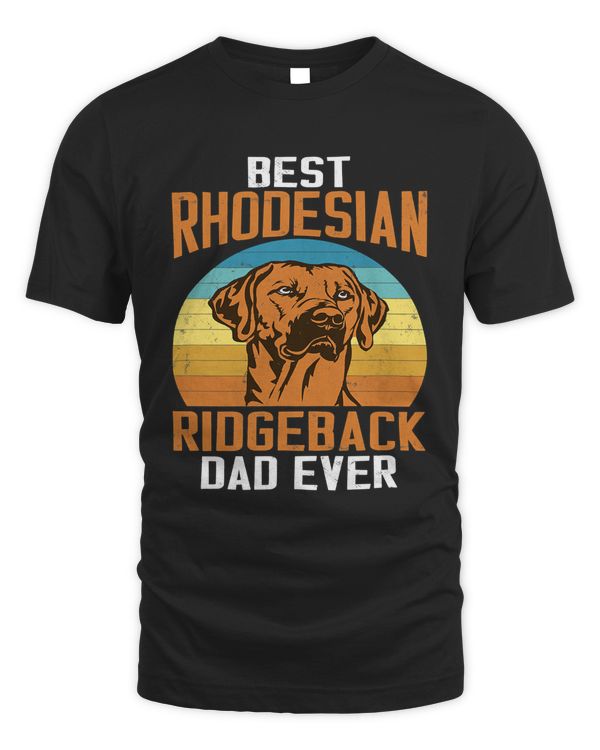Best Rhodesian Ridgeback Dad Ever Retro Vintage Dog 13