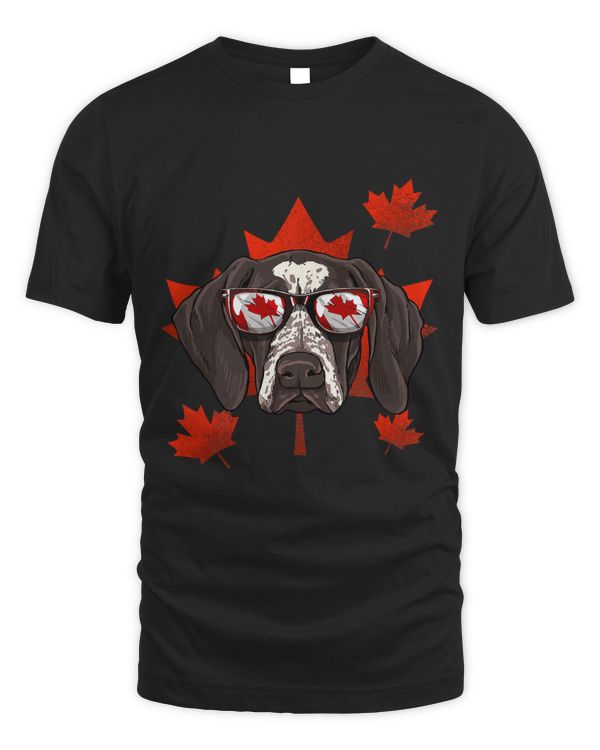 Canadian German Shorthaired Pointer Maple Leaf Canada Flag 332