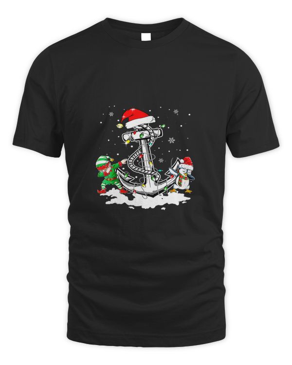 Anchor Boating Sailing Christmas Santa Hat Lights Gift 314