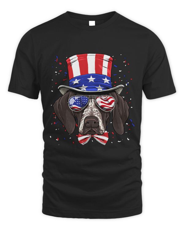 German Shorthaired Pointer 4th of July American Dog USA Flag 765