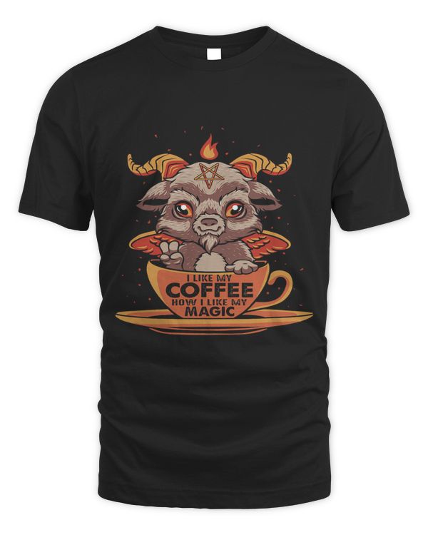 I Like My Coffee How I Like My Magic Goth Baphomet Satan 431