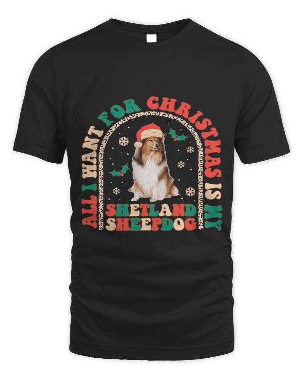 Retro All i want for Christmas is my Shetland Sheepdog292