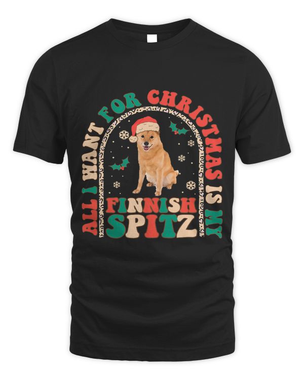 Retro All i want for Christmas is my Finnish Spitz Groovy283