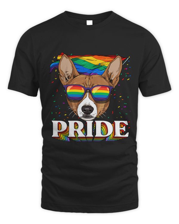 LGBT Basenji Gay Pride LGBTQ Rainbow Flag Sunglasses 210