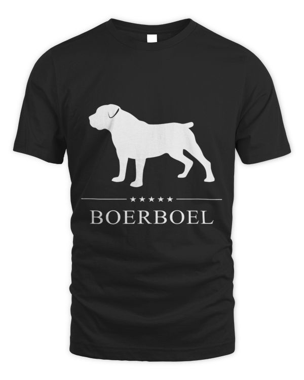 Boerboel Dog White Silhouette
