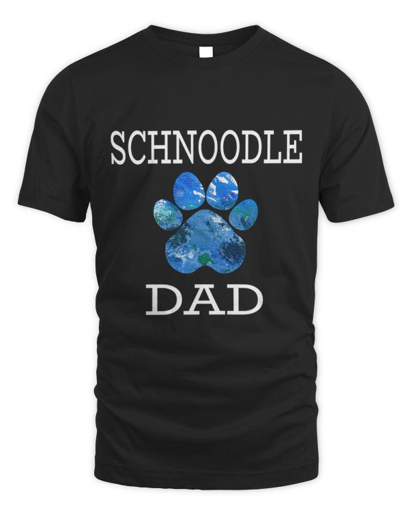 Dog Dad for the Schnoodle Owner Paw Print Tee 305