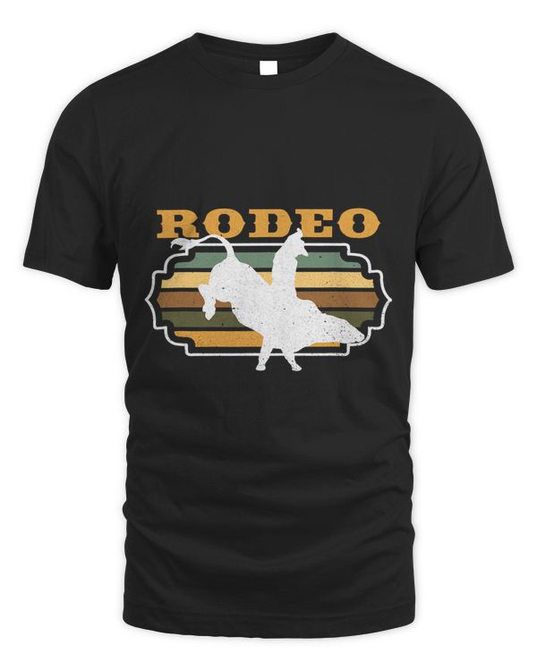 Rodeo Bull Riding Vintage Retro Country Western Ranch Cowboy 66