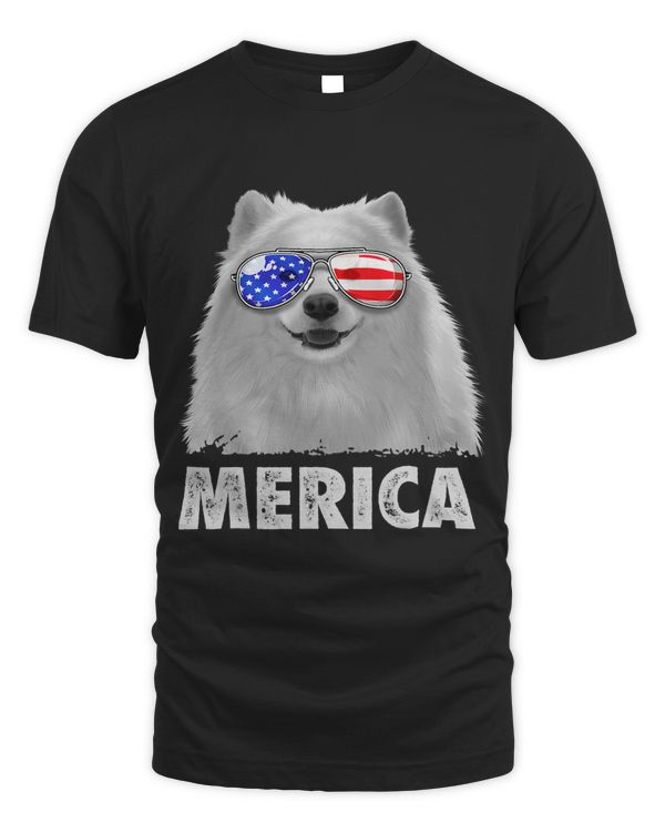 Samoyed 4th of July Merica Men American Flag Sunglasses 107