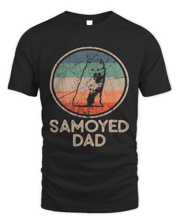 Samoyed Dog Vintage Samoyed Dad 380