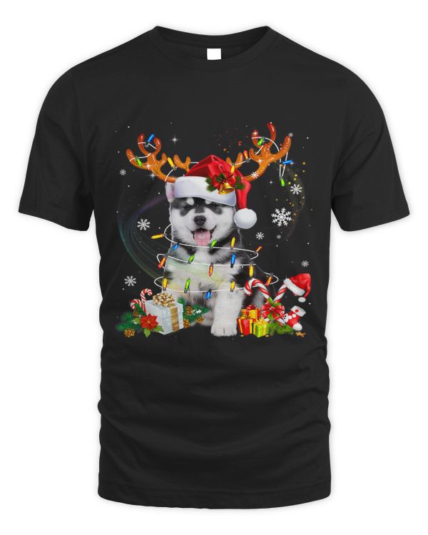 Siberian Husky Christmas Tree Light Pajama Dog Xmas 362