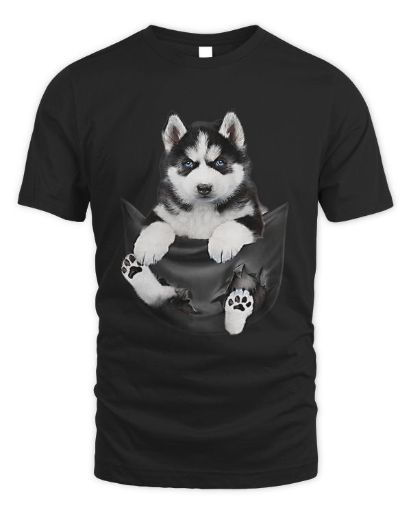 Siberian Husky In Pocket Puppy