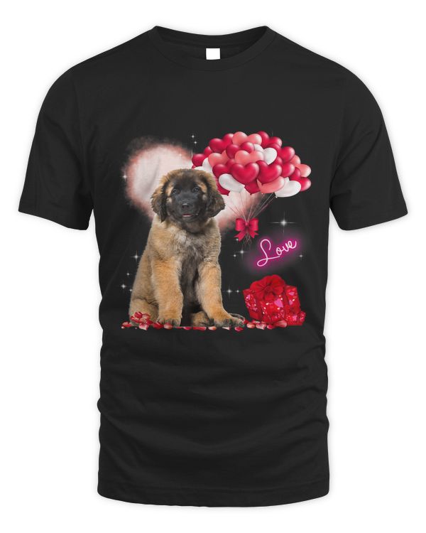Cute Leonberger Balloon Heart Valentines Day Valentine
