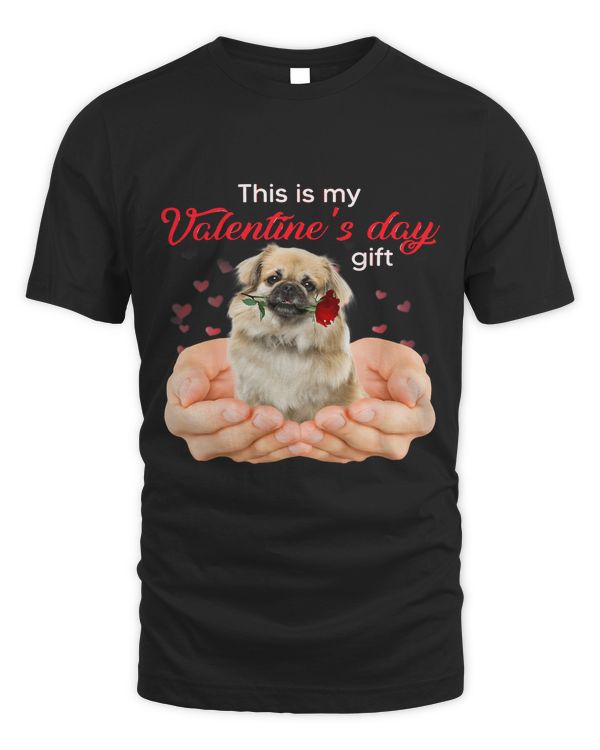 Cute Tibetan Spaniel This Is My Valentines Day Pajama