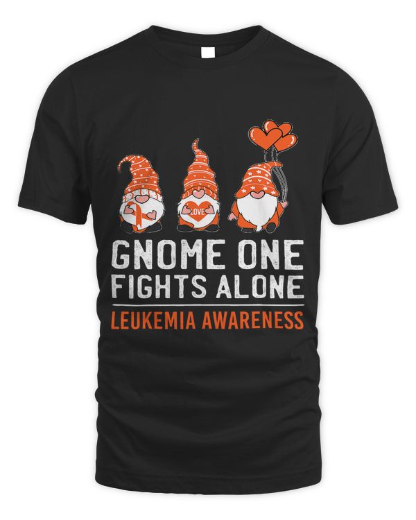 Gnome One Fights Alone Leukemia Cancer Awareness Ribbon