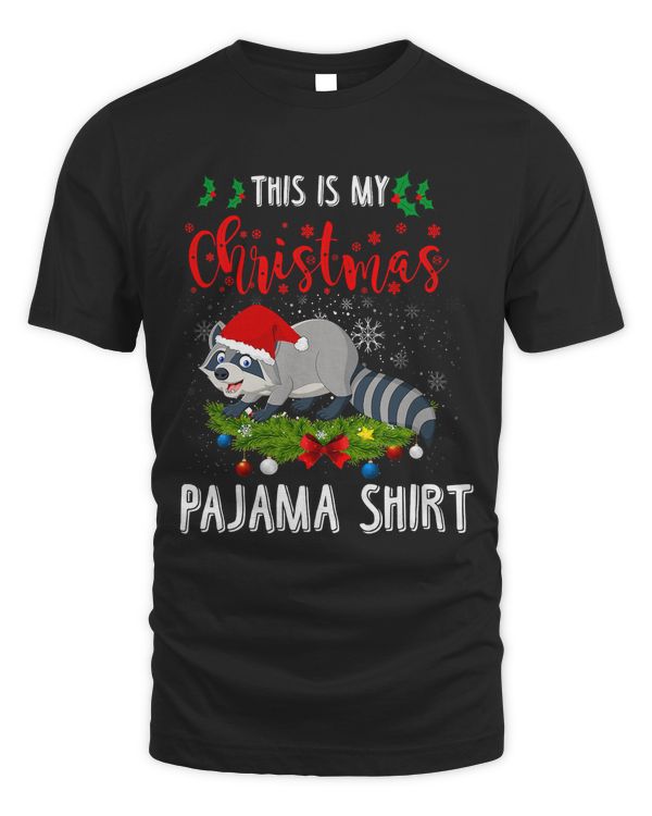 My Christmas Pajama Christmas Stocking Santa Raccoon Lover 158