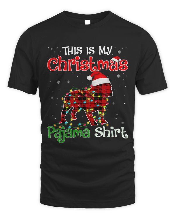 English Bulldog Dog This Is My Christmas Pajama French Bulldog Dog 173