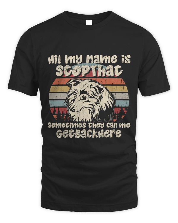 Sheltie My Name Is StopThat Dog Lover Funny