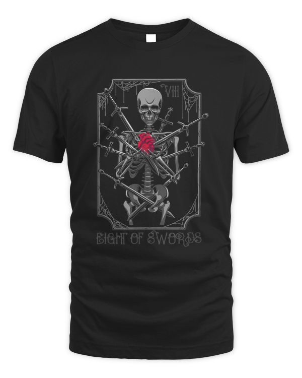8 of Swords Tarot Card Skeleton Witchy Pagan Occult Gothic 99