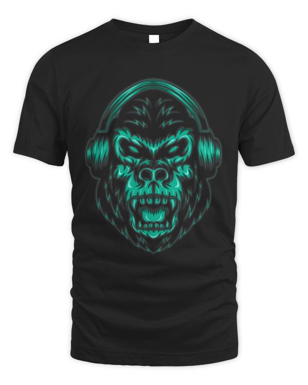 Gorilla Headphones Sonic Ape Groove Monkey Retro 80s