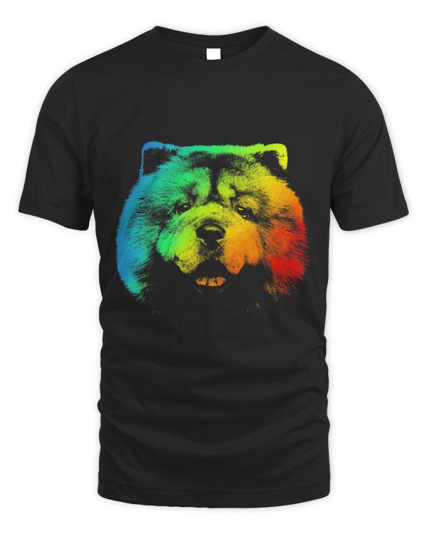 CHOW CHOW Colorful Rainbow Retro