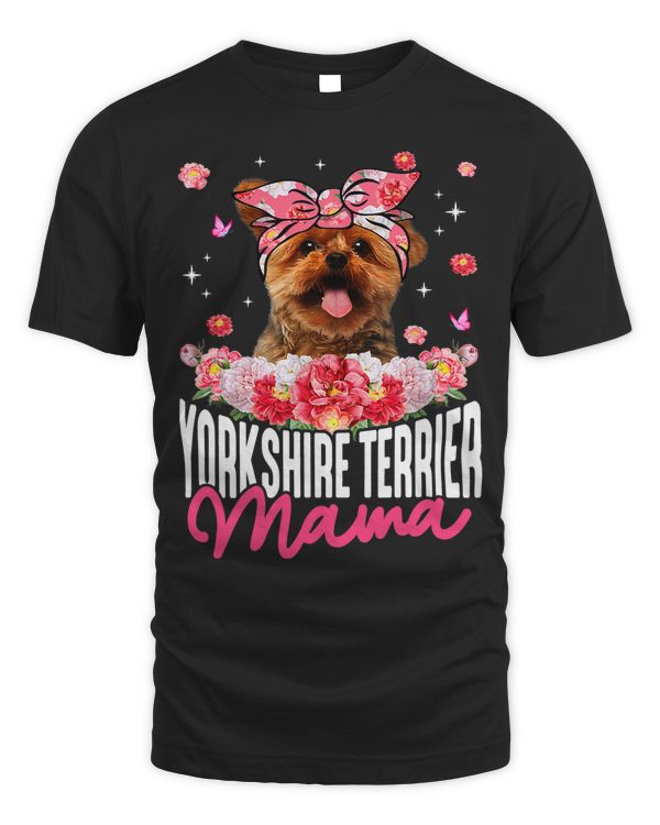 Yorkshire Terrier Mama Flower Bandana Dog Lover Mothers Day