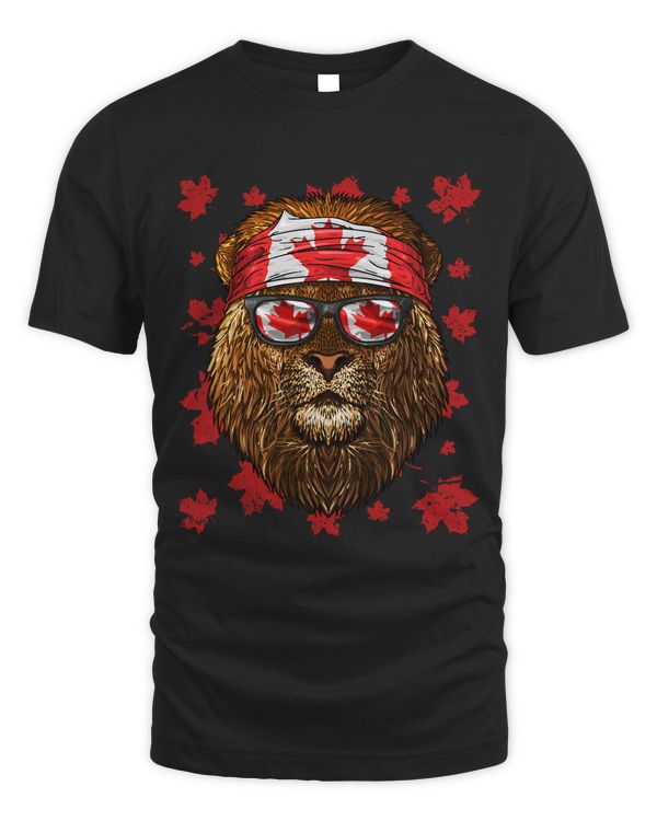 Canadian Lion Patriotic Canada Flag Maple Leaf Pride