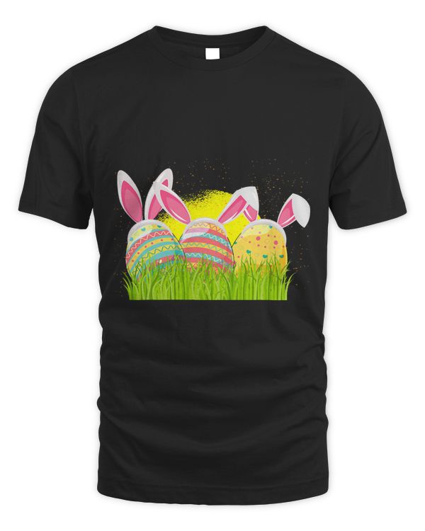 Easter Day Rabbit Ears Bunny Easter Eggs Happy Easter