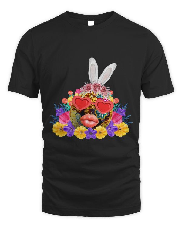 Egg Face Rabbit Flowers Head Heart Glasses For Easter Day