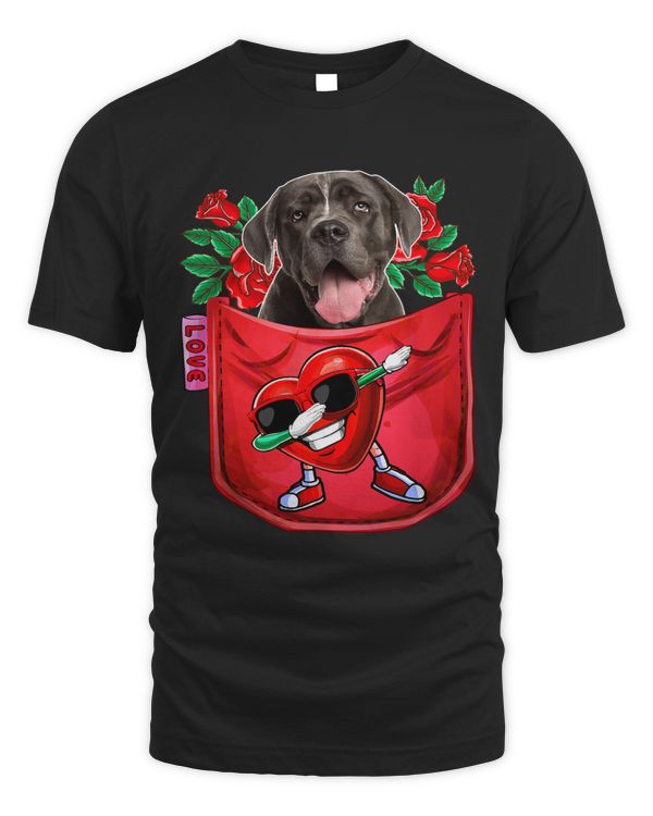 Cane Corso In Pocket Dabbing Heart Sunglasses Valentine