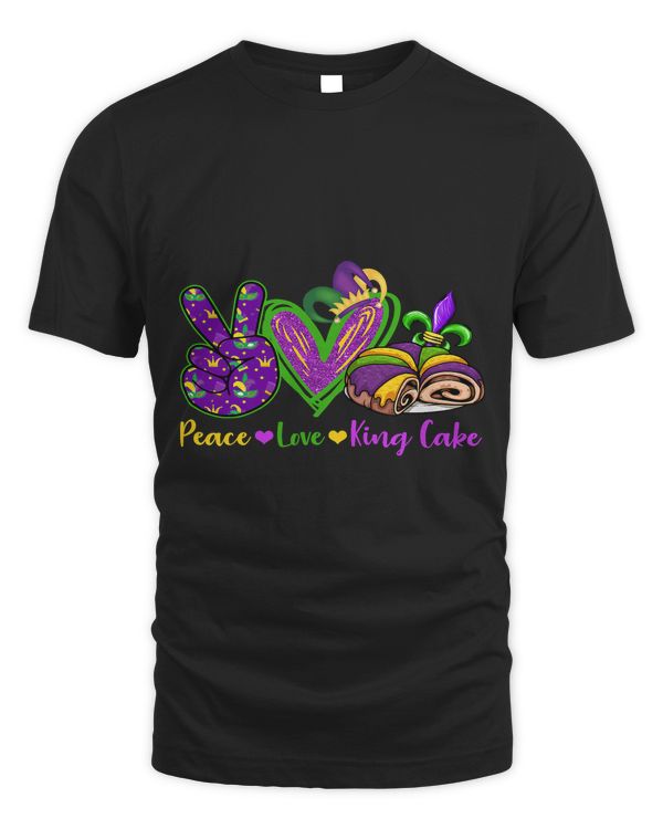 Peace Love King Cake Funny Mardi Gras Party Carnival Costume