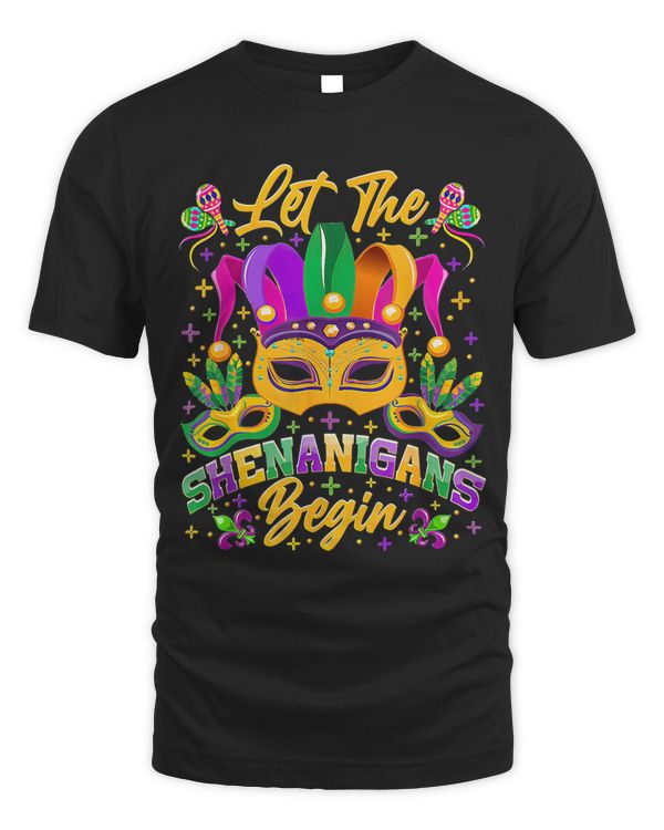 Let The Shenanigans Begin Mask Mardi Gras Canival Costume
