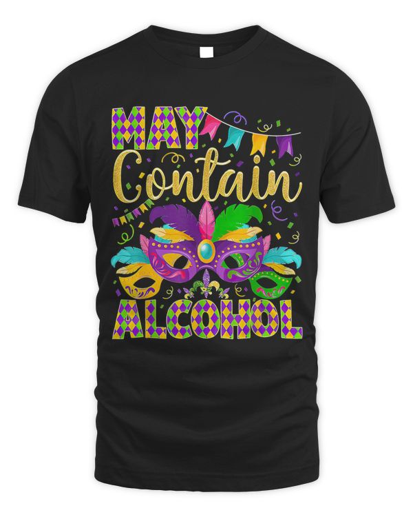 May Contain Alcohol Funny Mardi Gras 2023 Party Costume