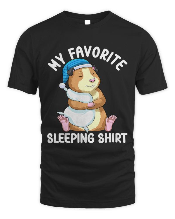 Cute Pajama for Women Funny Nightshirt Sleeping Guinea Pig
