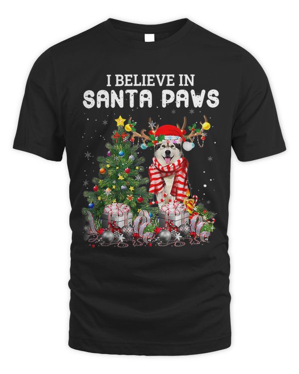 Funny Alaskan Malamute Dog Christmas Tree Christmas Pajama 82