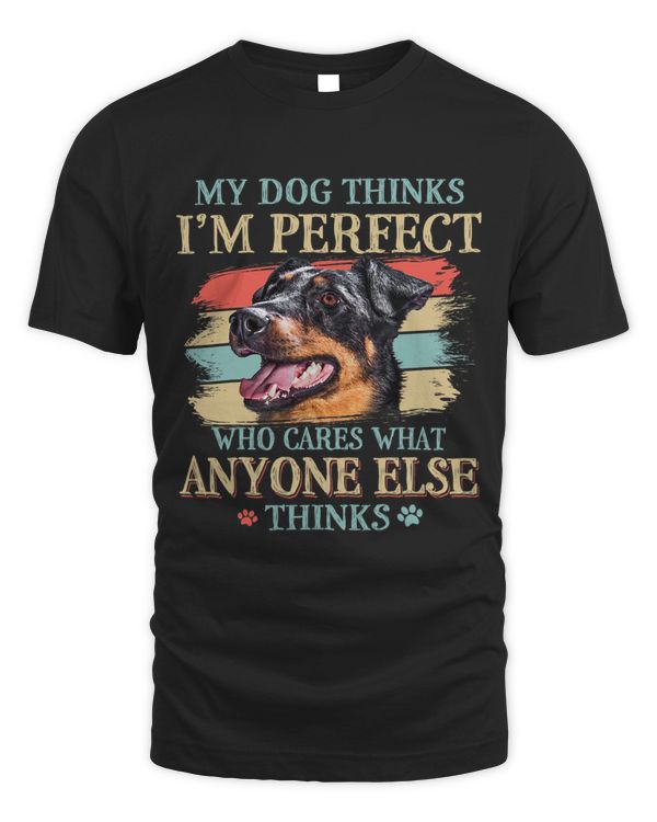 My Dog Thinks Im Perfect Beauceron Dog Retro Style