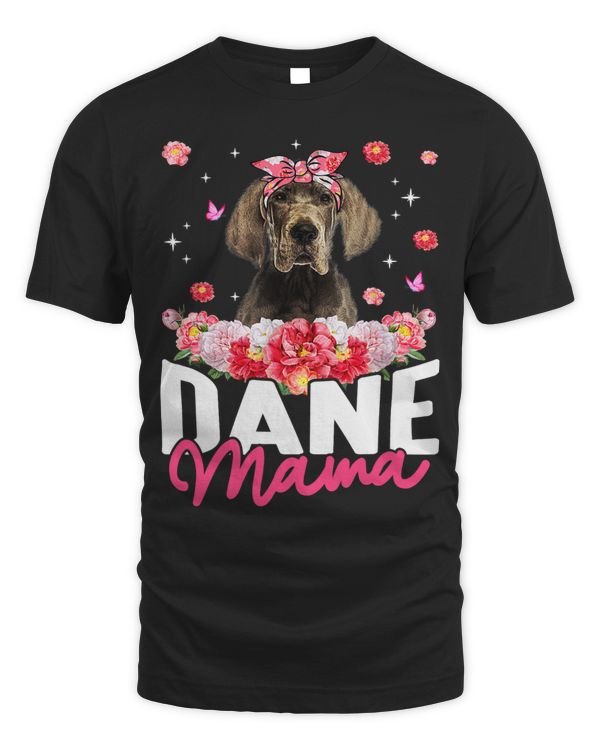 Dane Mama Flower Bandana Dog Lover Mothers Day (2)
