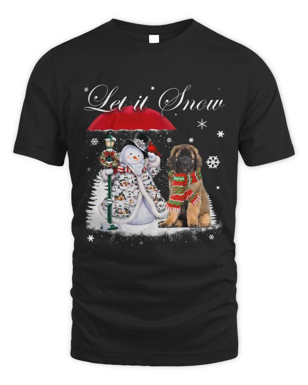 Leonberger Santa Dog Christmas Snowman Xmas Pajama 368