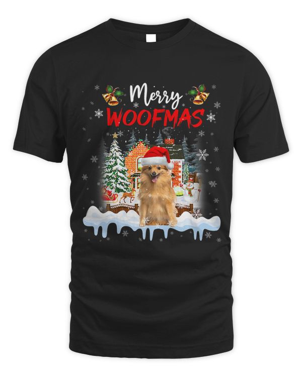 Merry Woofmas German Spitz Christmas Tree Dog Lover Xmas 91