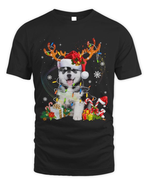 Siberian Husky Christmas Tree Light Pajama Dog Xmas 362