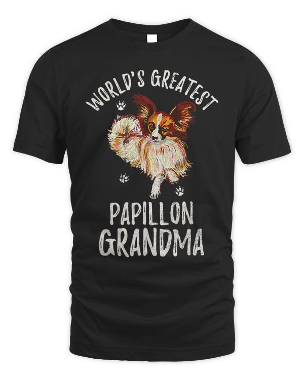 Vintage Worlds Greatest Papillon Grandma Funny Dog Lover